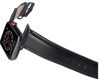 Buffalo skinnreim til Apple Watch 38/40/41mm (sort)