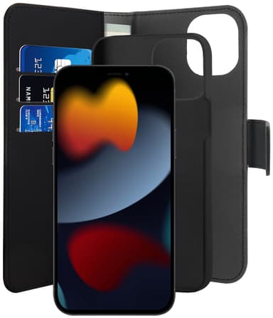 Puro 2-i-1 lommebokdeksel til iPhone 13 mini (sort)