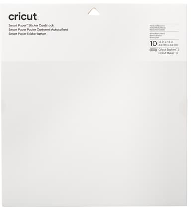 Cricut Smart Sticker klistreark 10-pk. (hvit)