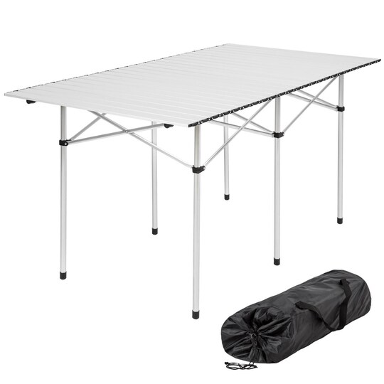Ib vulkansk privat Aluminium sammenleggbart campingbord 140x70x70cm - grå - Elkjøp