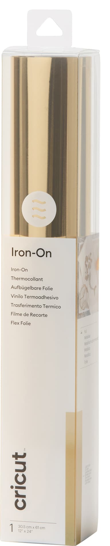 Cricut Foil Iron-On rull 30 x 60 cm (lys gull)
