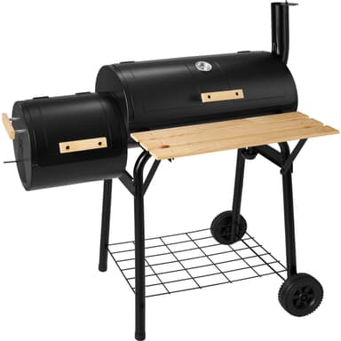 Kullgrill med termometer - svart