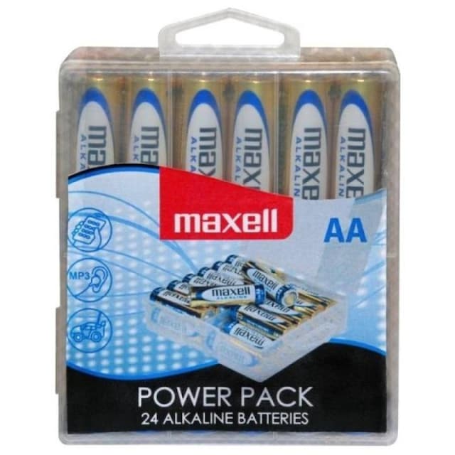 Maxell batterier, AA (LR6), Alkaline, 1,5 V, 24-pakk