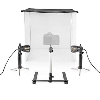 Fotostudiosett | 60 x 60 cm | 6500 K | Sammenleggbart