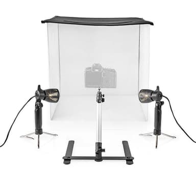 Fotostudiosett | 60 x 60 cm | 6500 K | Sammenleggbart
