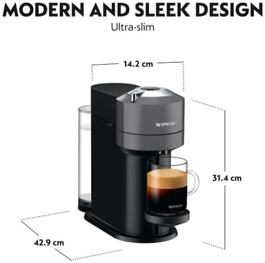 Nespresso Vertuo Next kaffemaskin fra Delonghi ENV120GY (grå)