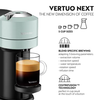 Nespresso Vertuo Next kaffemaskin fra Delonghi ENV120J (jade)