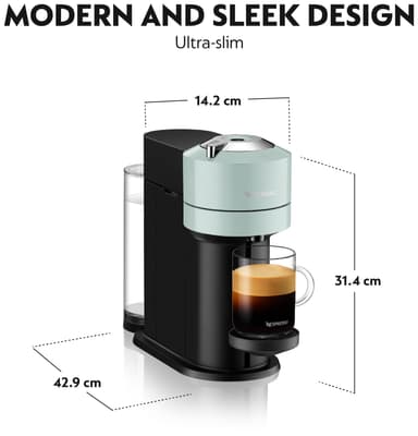 Nespresso Vertuo Next kaffemaskin fra Delonghi ENV120J (jade)