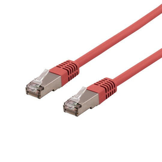 U/FTP Cat6a patch cable, LSZH, 3m, red