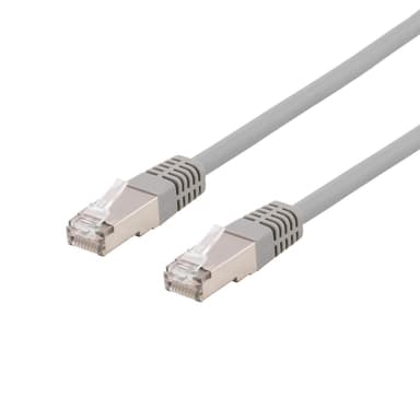 deltaco U/FTP Cat6a patch cable, LSZH, 1m, grey