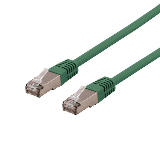 deltaco S/FTP Cat6 patch cable, LSZH, 2m, green