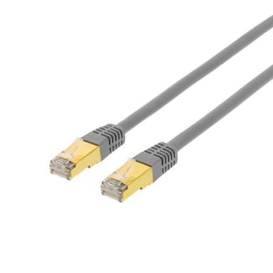 deltaco S/FTP Cat7 patch cable 2m 600MHz DeltaCertif LSZH RJ45 grey