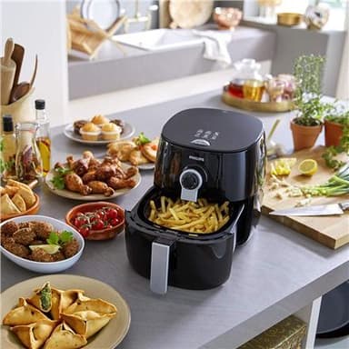 Philips Viva Collection Airfryer HD9721/10 Power 1500 W, Kapasitet 0,8 L, Twin TurboStar -teknologi, Svart