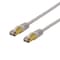 deltaco S/FTP Cat6a patch cable 0.3m 500MHz Deltacertified LSZH grey