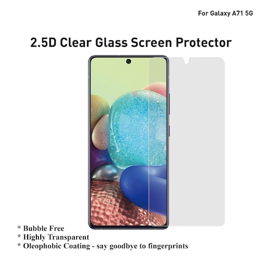 Skjermbeskytter Samsung Galaxy A71 (5G) hard data Glass 2-pakke
