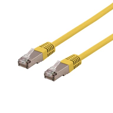 deltaco U/FTP Cat6a patch cable, LSZH, 0.5m, yellow