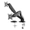 deltaco Full-motion dual desk mount, gas spring, 17-32"", tilt, rotat