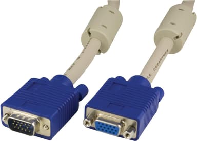 DELTACO skjøteledning RGB HD15ha-ho 15m Pin-Pin, uten pin9