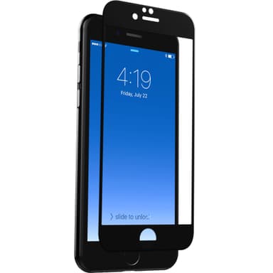 InvisibleShield iPhone 7 skjermbeskytter i glass (sort)