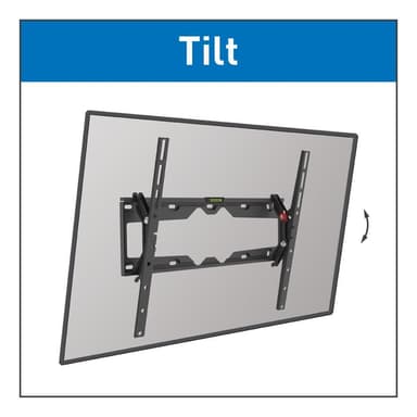 Barkan 3-i-1-kombinasjon: Flat/buet TV-veggfeste + skjermrenser + HDMI-kabel CM310+ veggfeste, tilt, 29-65 ", maks vekt (kapasitet) 50 kg, svart