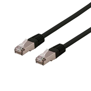 deltaco U/FTP Cat6a patch cable, LSZH, 0.3m, black