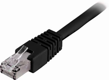 deltaco F/UTP Cat6 patch cable, LSZH, 0.7m, black