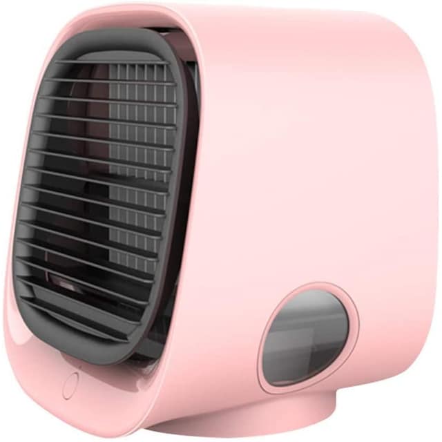 INF Luftkjøler som også er vifte / luftrenser / nattbordlampe, rosa