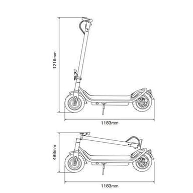 Ducati merket elektrisk scooter Scrambler CITY CROSS-E, 350 W, 10 ", 25 km/t, svart/gul