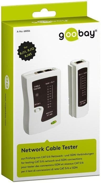 Goobay nettverkskabeltester 68856 svart/hvit