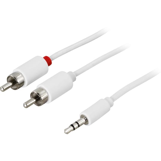 deltaco Audio Cable 3.5mm ma - 2xRCA ma 0.5m, white