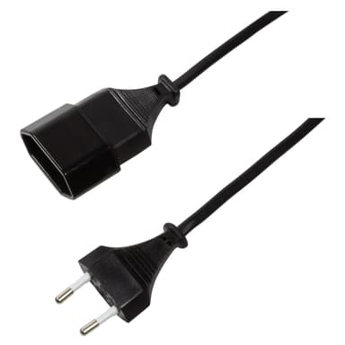 Forlengelseskabel Gravet Euro Black 3m