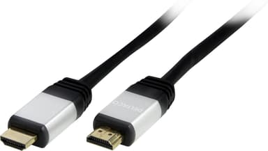 DELTACO HDMI-kabel, HDMI High Speed med Ethernet, 4K, 2m, svart