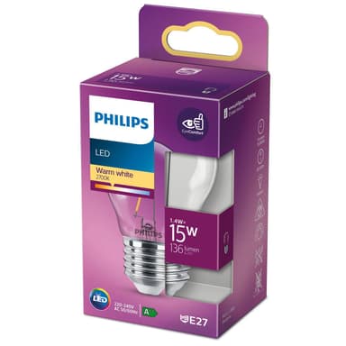 LED E27 Ball 15W Klar dimbar 136lm