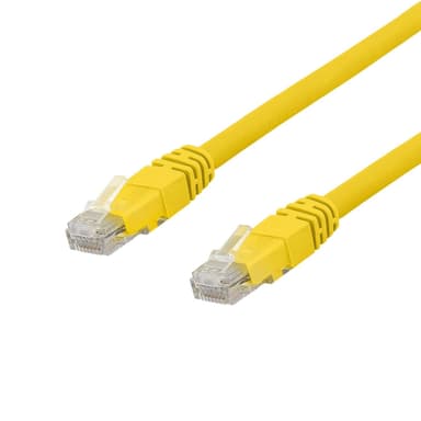 deltaco U/UTP Cat6a patch cable, LSZH, 1m, yellow