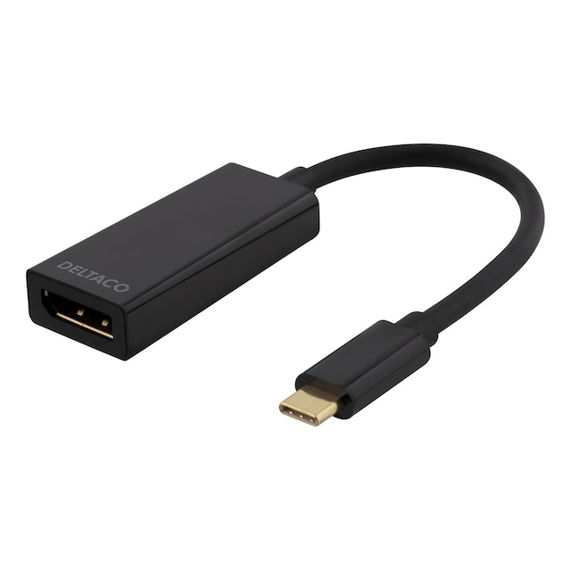 deltaco USB 3.1 to DisplayPort adapter USB type C  DP female  black