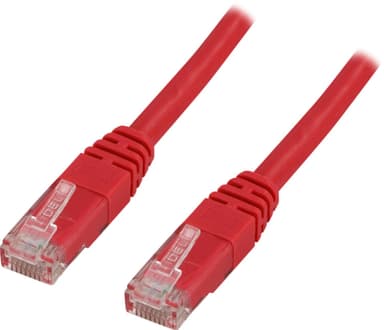 deltaco U/UTP Cat6 patch cable, LSZH, 1.5m, red