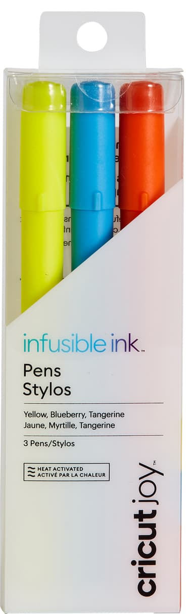 Cricut Joy Infusible Ink pen med fin tupp 3-pk. (gul, blå, oransje)