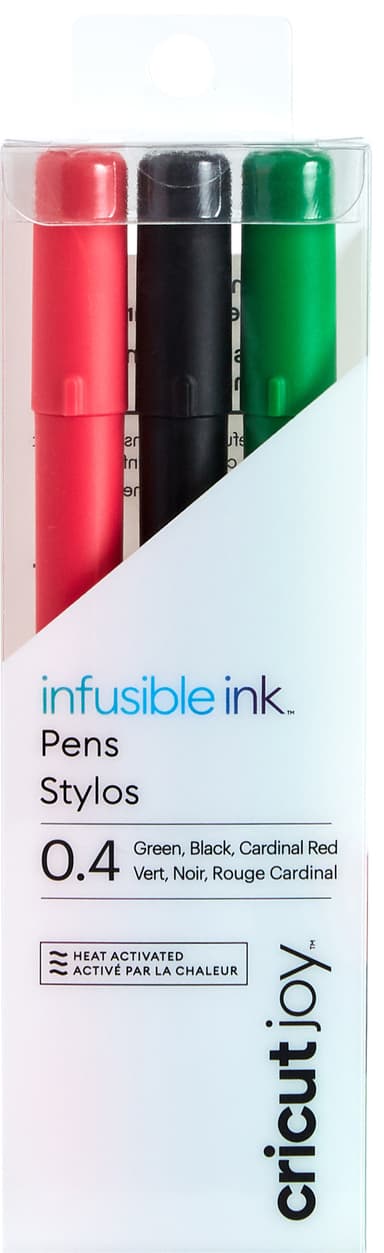 Cricut Joy Infusible Ink pen med fin tupp 3-pk. (sort, rød og grønn)