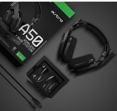 Astro A50 trådløst gaming headset og Astro A50 basestasjon