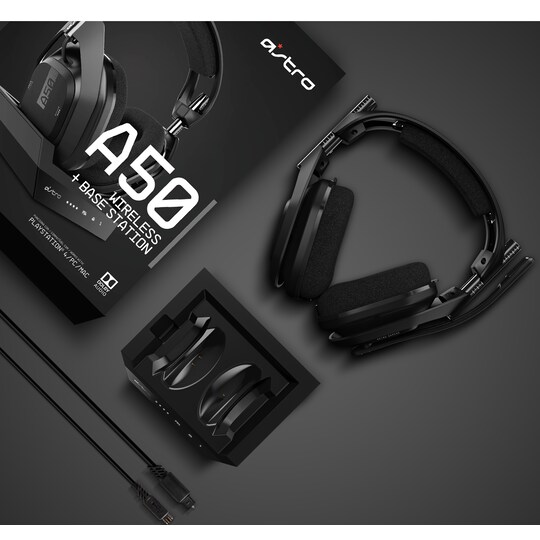 Astro A50 trådløst gaming headset og Astro A50 basestasjon