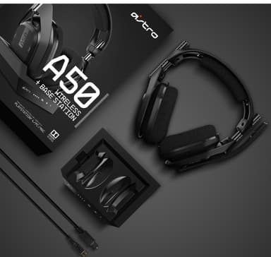 Astro A50 trådløst gaming headset og Astro A50 basestasjon