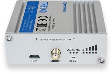 Teltonika TRB140 LTE -ruter: Ingen WiFi, 4G, SIM, Enthernet -port, Micro USB Teltonika