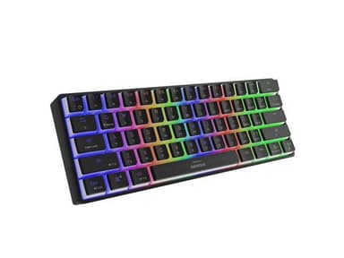 Genesis THOR 660 RGB Gaming-tastatur, RGB LED-lys, USA, Svart, Bluetooth, Kablet, Trådløs tilkobling, Gateron Red Switch