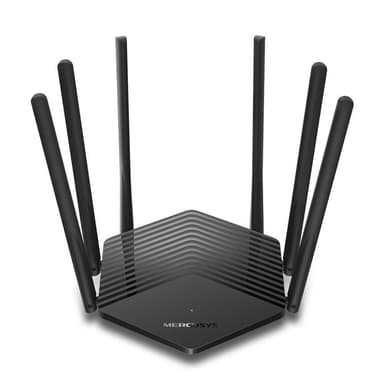 Mercusys Dual-Band Router MR50G 802.11ac, 600+1300 Mbit/s, 10/100/1000 Mbit/s, Ethernet LAN (RJ-45) porter 2, MU-MiMO Ja, Antennetype 6xFixed, Svart