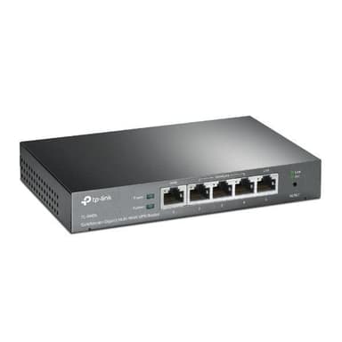 TP-LINK SafeStream Multi-WAN VPN-ruter TL-R605 802.1q, 10/100/1000 Mbit/s, Ethernet LAN (RJ-45) porter 1 Fast Gigabit LAN-port, 3 utskiftbare Gigabit WAN/LAN-porter, 1 fast Gigabit WAN Havn