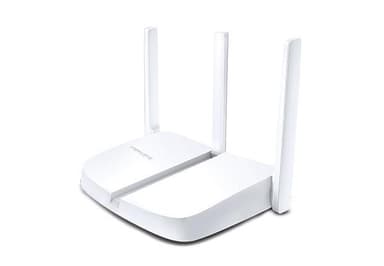 Mercusys Wireless N Router MW305R 802.11n, 300 Mbit/s, 10/100 Mbit/s, Ethernet LAN (RJ-45) porter 3, Antennetype 3xFixed, Hvit