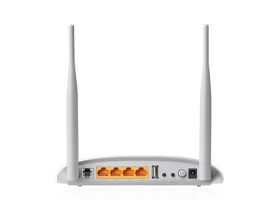 TP-Link TD-W9970 300Mbps trådlös N ADSL2 Modem Router, USB, vit