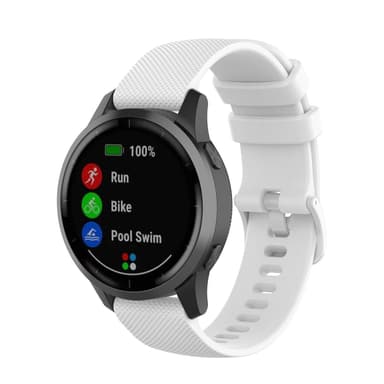 Klockarmband universal 22 mm silikon Vit