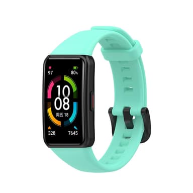 Huawei Band 6 / Honor 6 armbånd silikon 3 deler Blågrønn