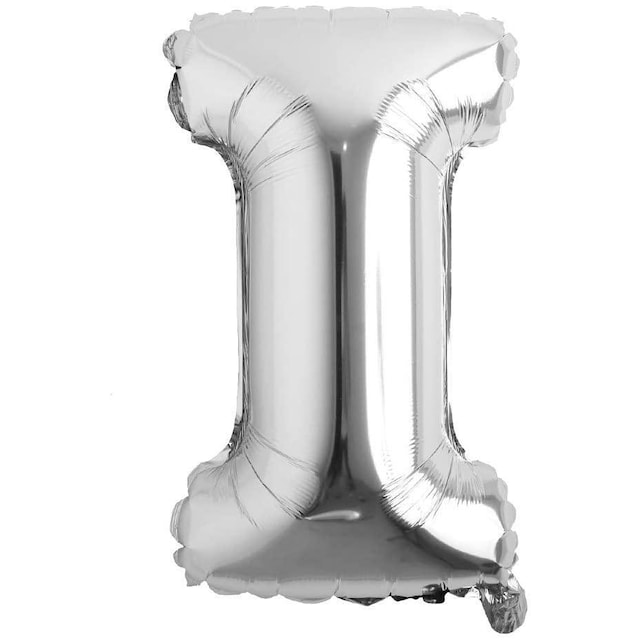 INF Bokstavballong 53 cm, bokstav I - sølv